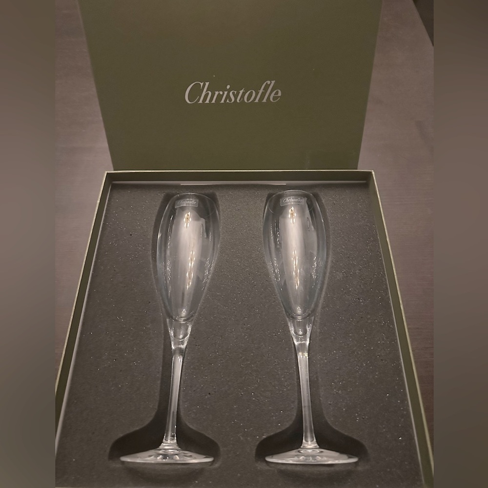 Christofle Albi Champagne Flutes